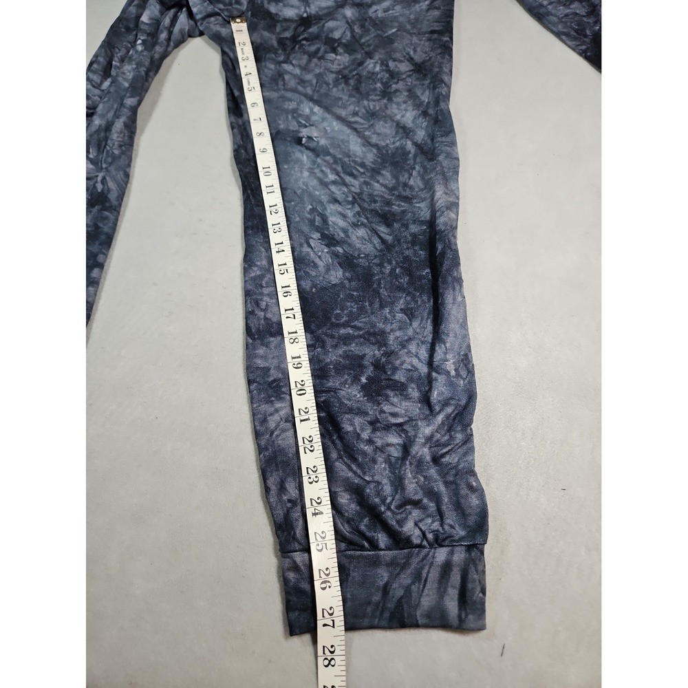 Fraiche By J Womens Dark Blue Tie Dye Long Sleeve Jumpsuit Size Large NWT - Picture 10 of 11